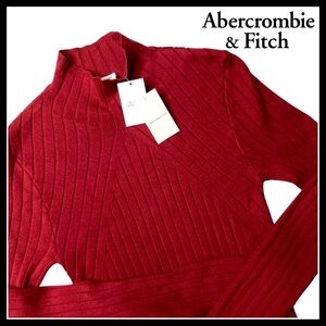 Abercrombie & Fitch Ribbed Mock Neck Long Sleeve Mini Sweater Dress Size (XS)